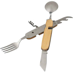 Dein praktisches Multifunktionsbesteck – Bambus | 6 in 1 Besteck Set