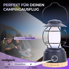 Outdoor Campinglaterne – Wetterfest, Dimmbar & Vielseitig
