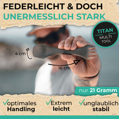 Titan Göffel – Ultraleicht & Hochwertig 3-in-1 Campingbesteck