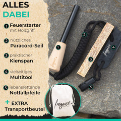 Feuerstahl Wood – Zuverlässige Funken bei jedem Wetter