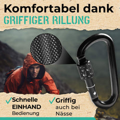 Karabinerhaken 10er-Set – Leicht, Stabil &Vielseitig I extra Stopper