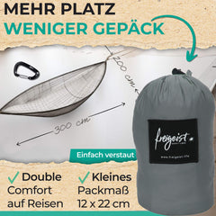 Hängematte inklusive Aufhänge Set