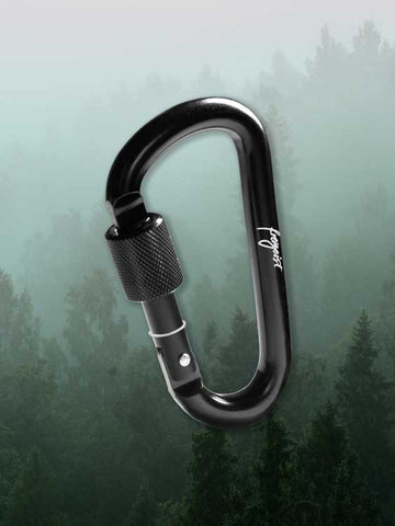 Karabiner als Notfall-Schnalle für Rucksack oder Gürtel