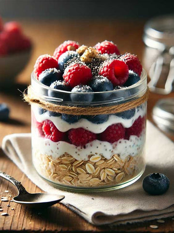 OVERNIGHT OATS MIT BEEREN 🥣 - Perfekt für 800ml Lunchbox