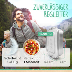 Edelstahl Lunchbox – Auslaufsicher & Perfekt für unterwegs
