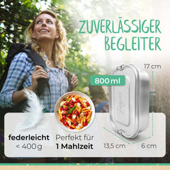 Edelstahl Lunchbox – Auslaufsicher & Perfekt für unterwegs