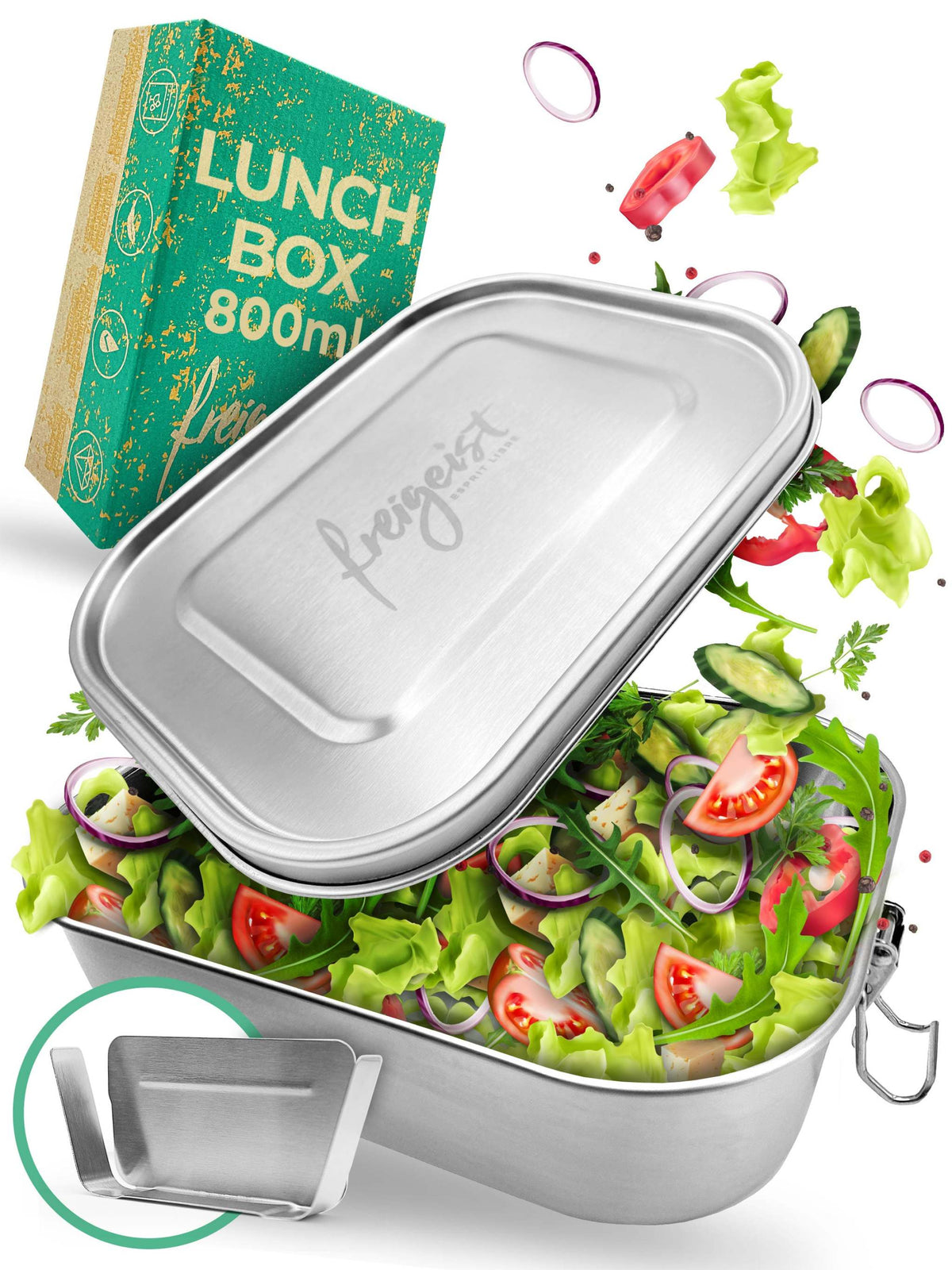 Edelstahl Lunchbox – Auslaufsicher & Perfekt für unterwegs