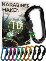 Karabinerhaken 10er-Set – Leicht, Stabil &Vielseitig I extra Stopper